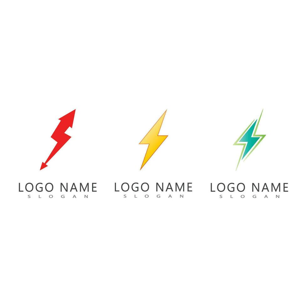 Power lightning logo vector illustration business element and symbol design