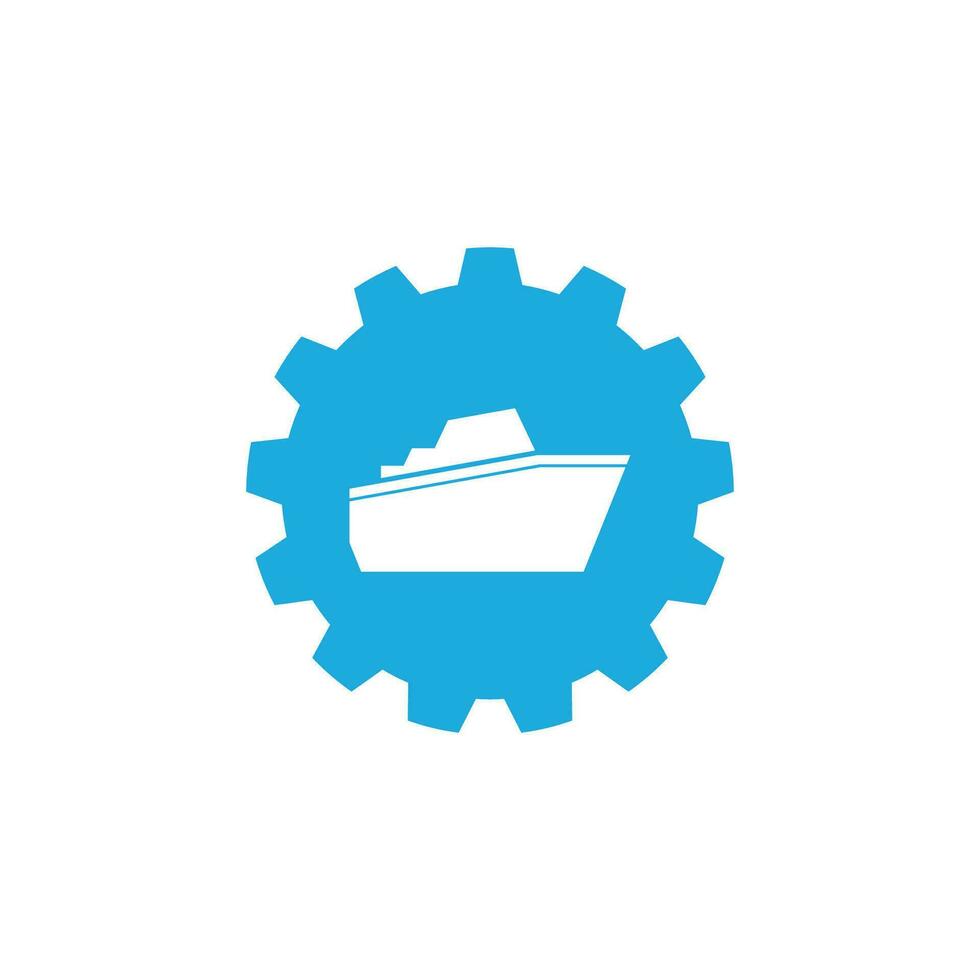 Cruise ship Logo icon Template vector flat design