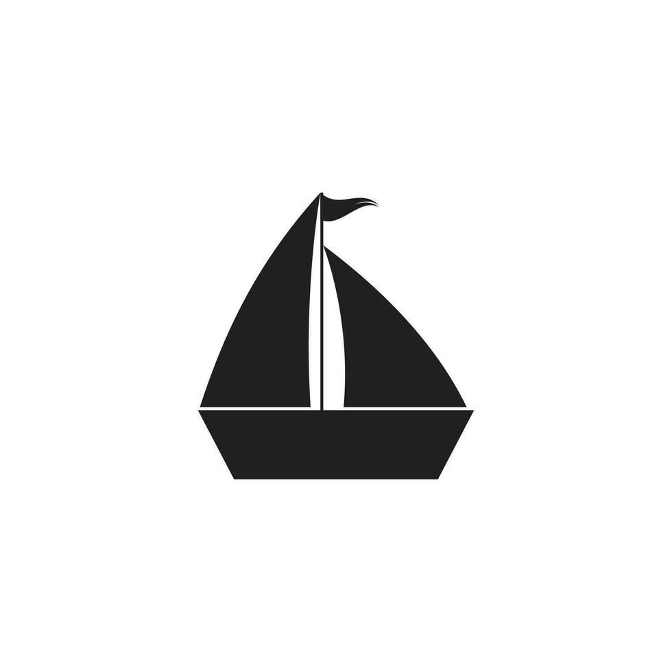Cruise ship Logo icon Template vector flat design