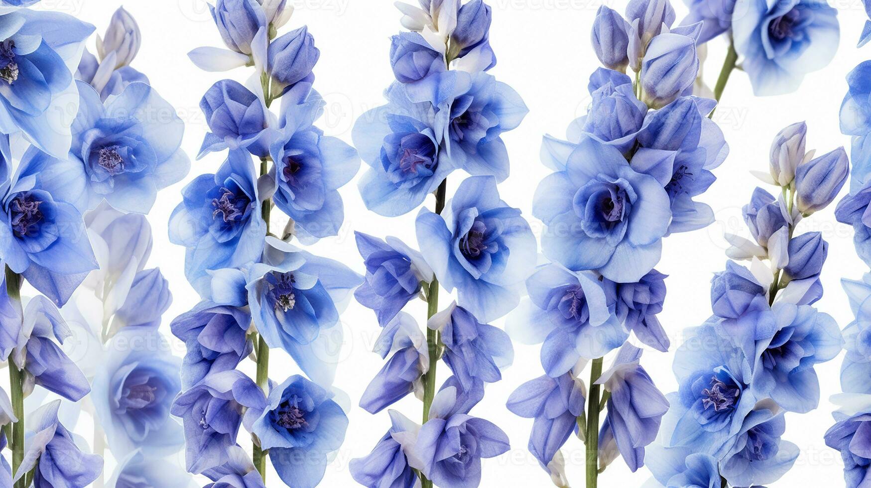 Delphinium flower patterned background. Flower texture background. Generative AI photo