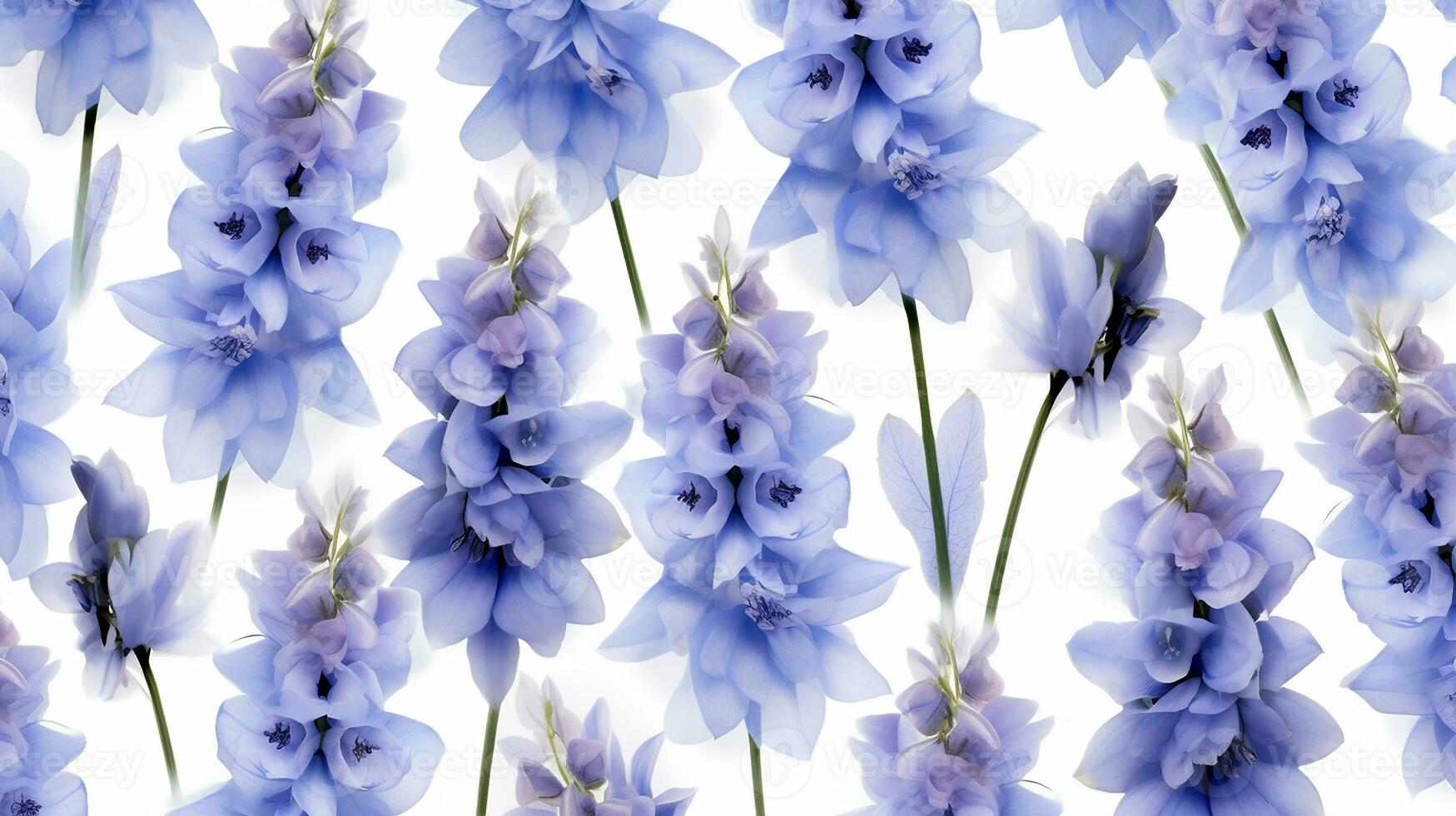 Delphinium flower patterned background. Flower texture background. Generative AI photo