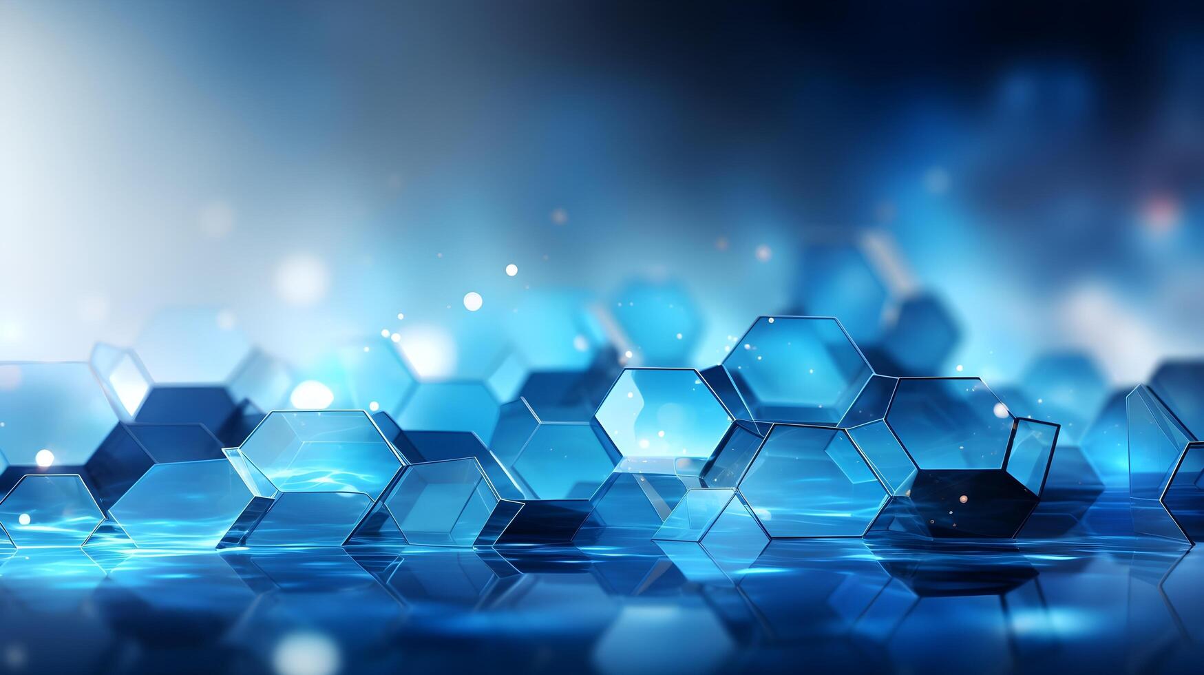 abstract blue background with hexagonal shapes. photo