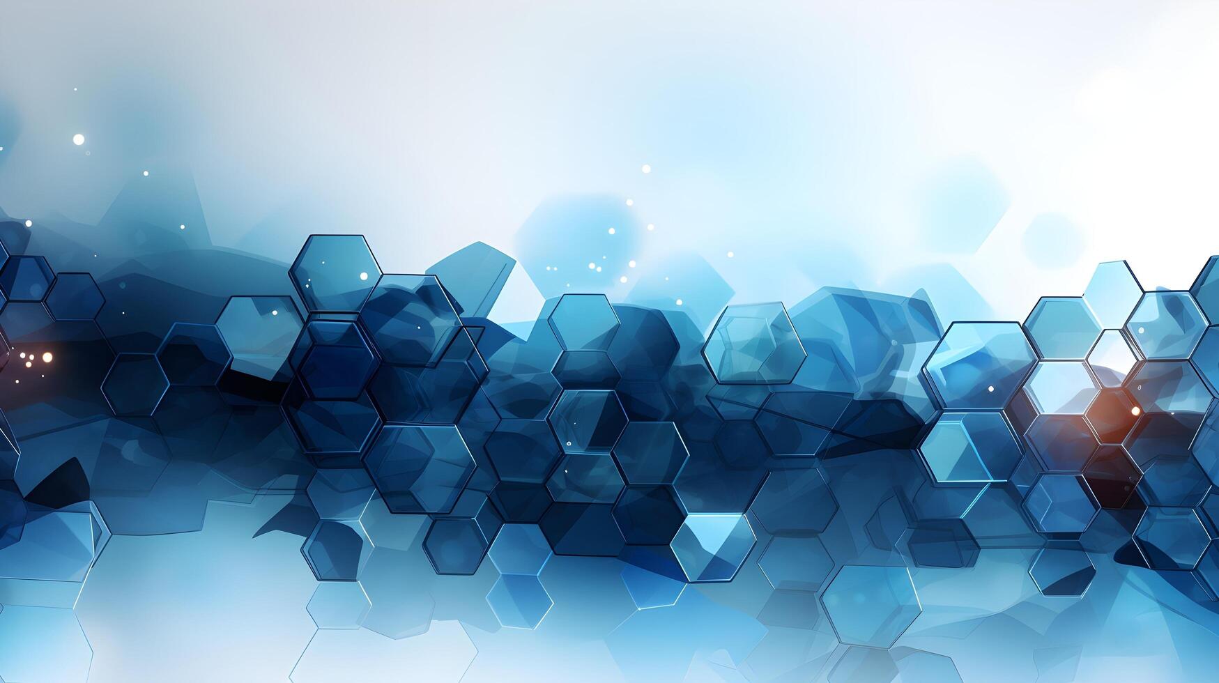 abstract blue background with hexagonal shapes. photo