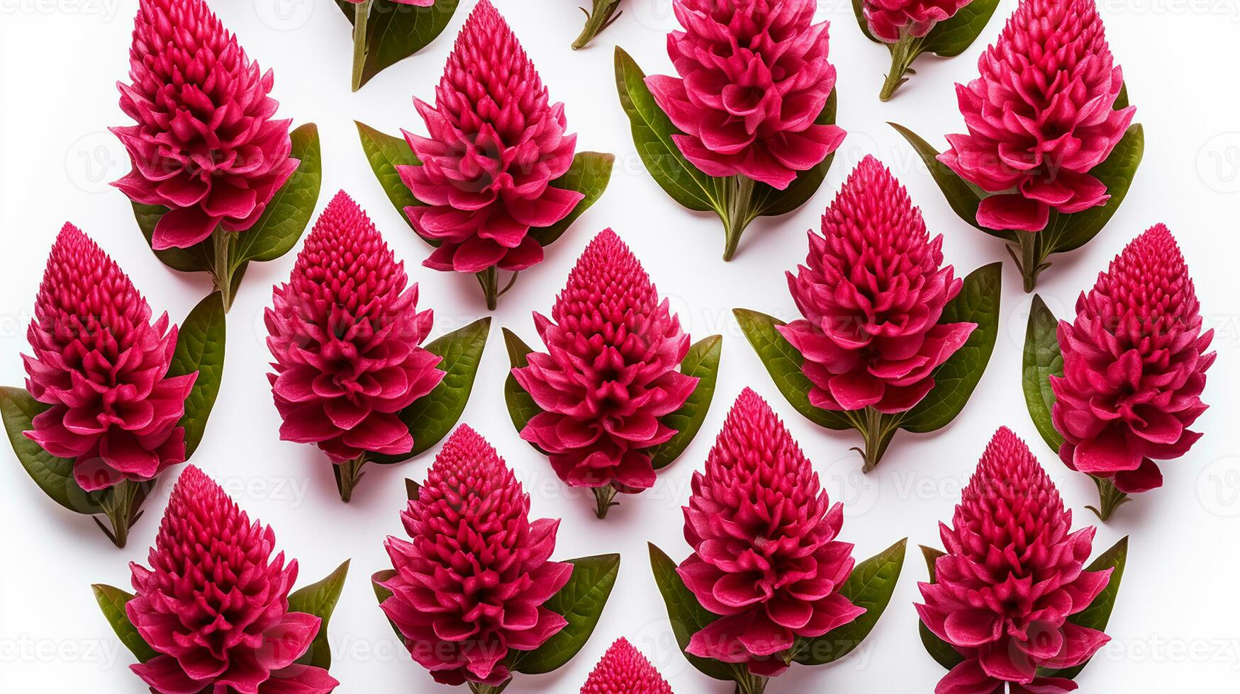 Celosia flower patterned background. Flower texture background. Generative AI photo