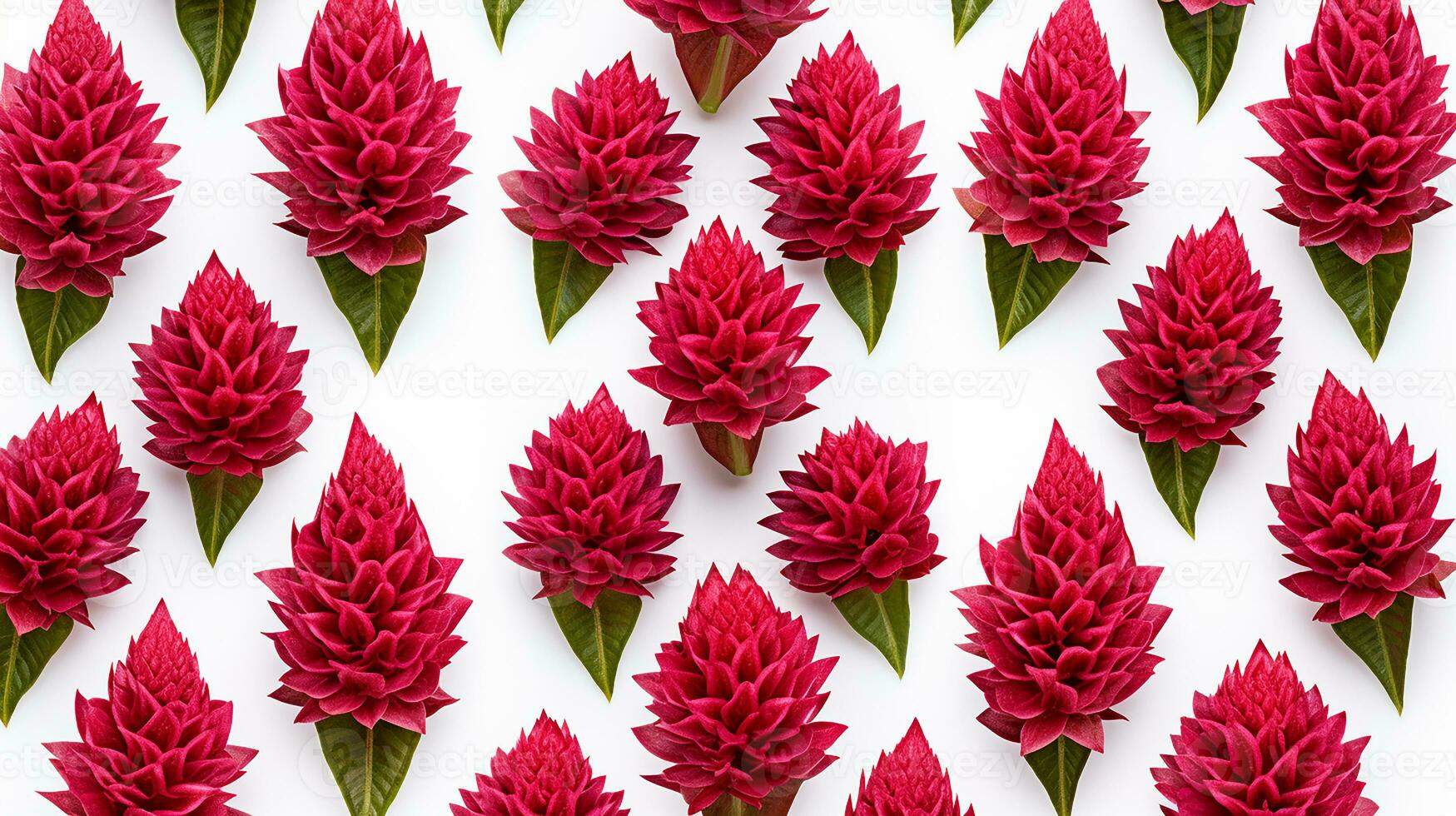 Celosia flower patterned background. Flower texture background. Generative AI photo
