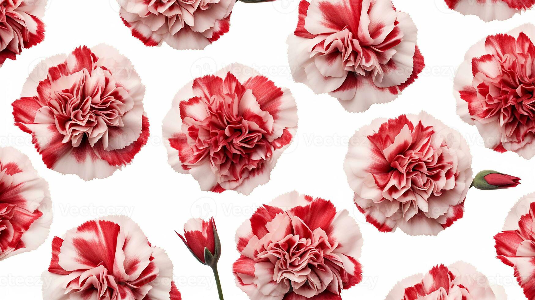 Carnation flower patterned background. Flower texture background. Generative AI photo