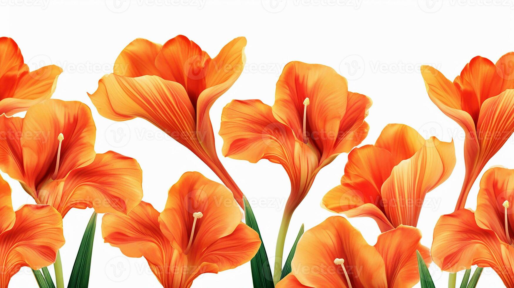 Canna Lily flower patterned background. Flower texture background. Generative AI photo