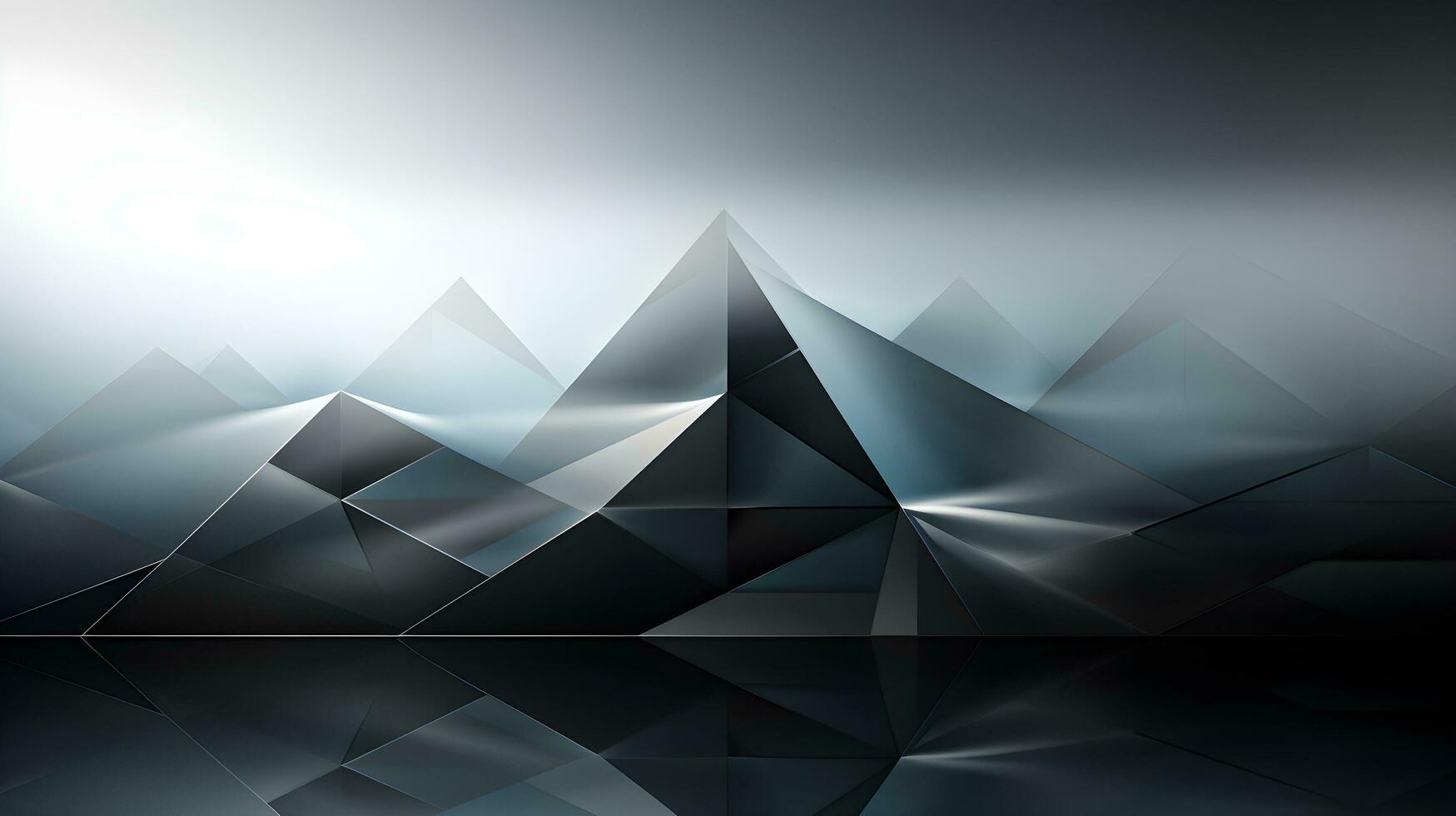 Geometric Harmony - Monochromatic Tech Graphic Background. AI Generated photo