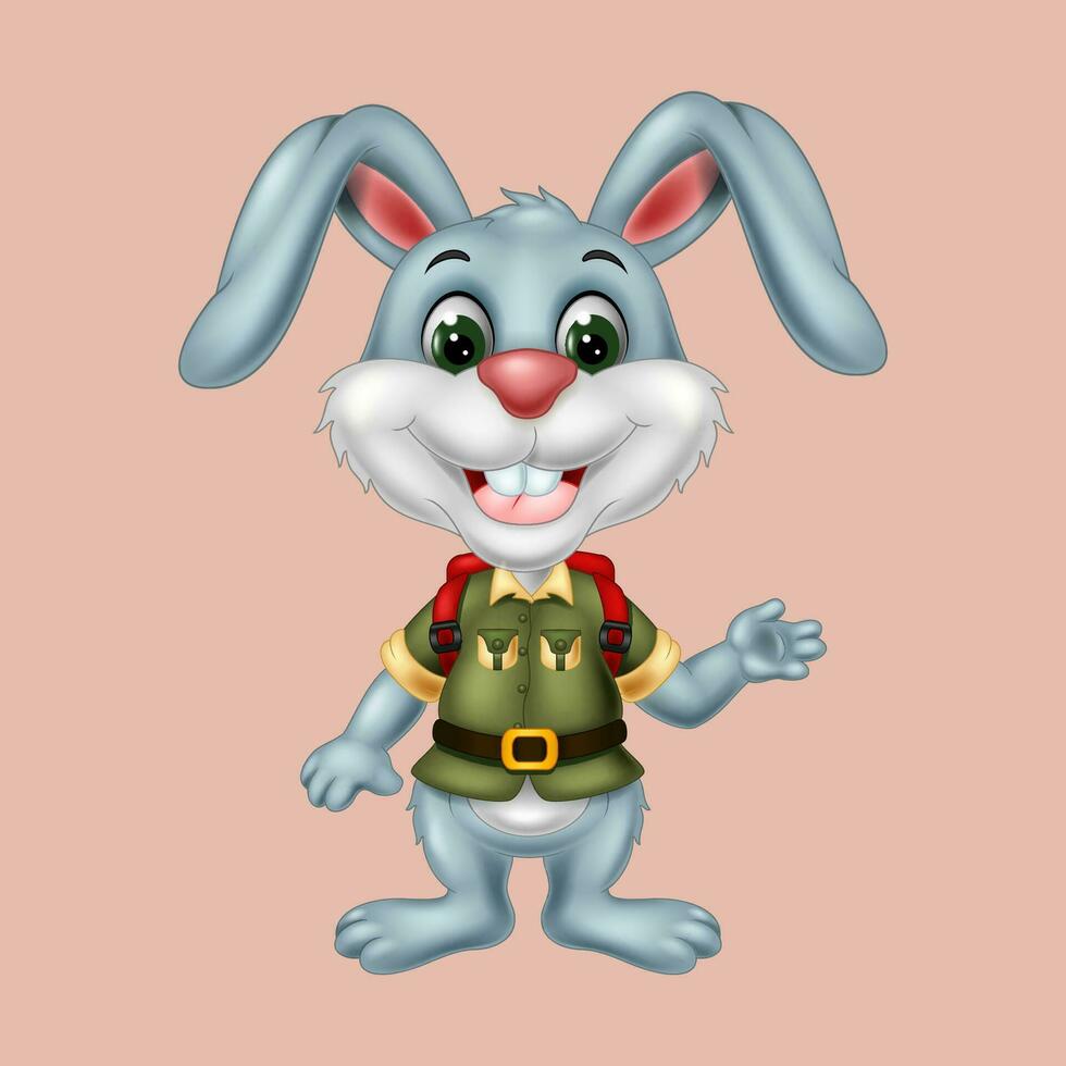 illustration of cute rabbit cartoon vector