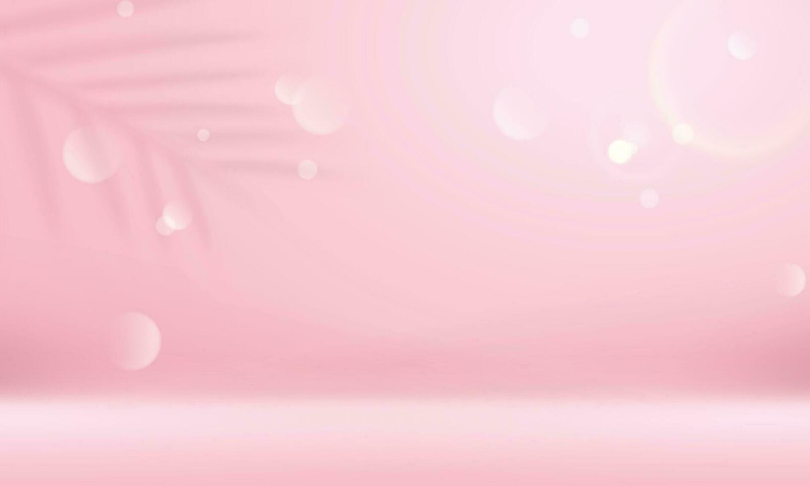 Vector abstract gradient pink studio background for product presentation empty room with shadows of window