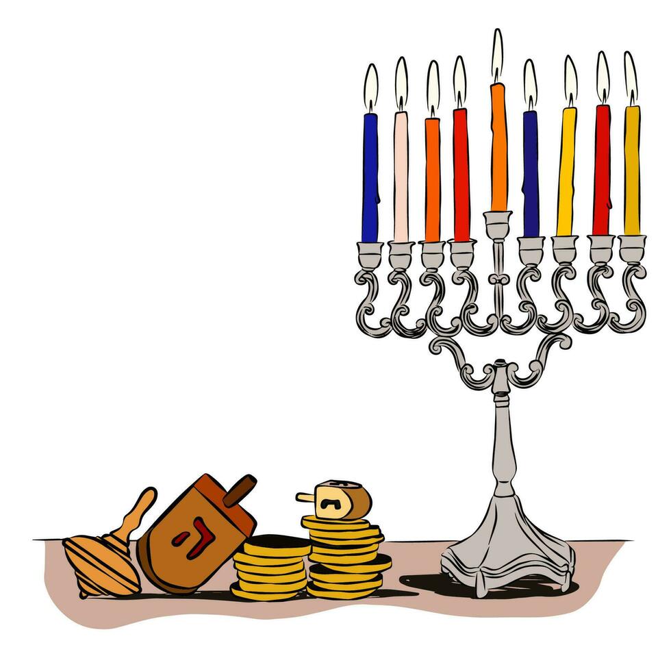 Chanukah picture, It's picture so beautiful. vector