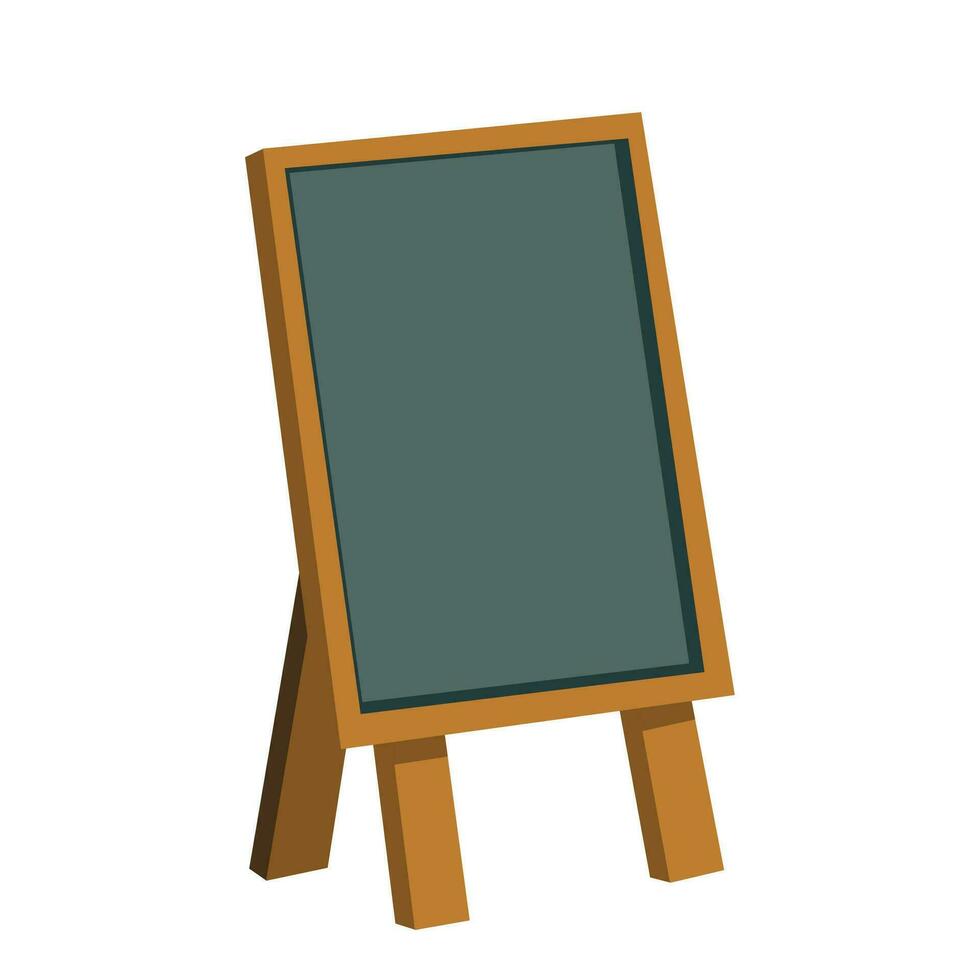 Vector blank sandwich board stand chalkboard for special menu announcement or education clean blackboard