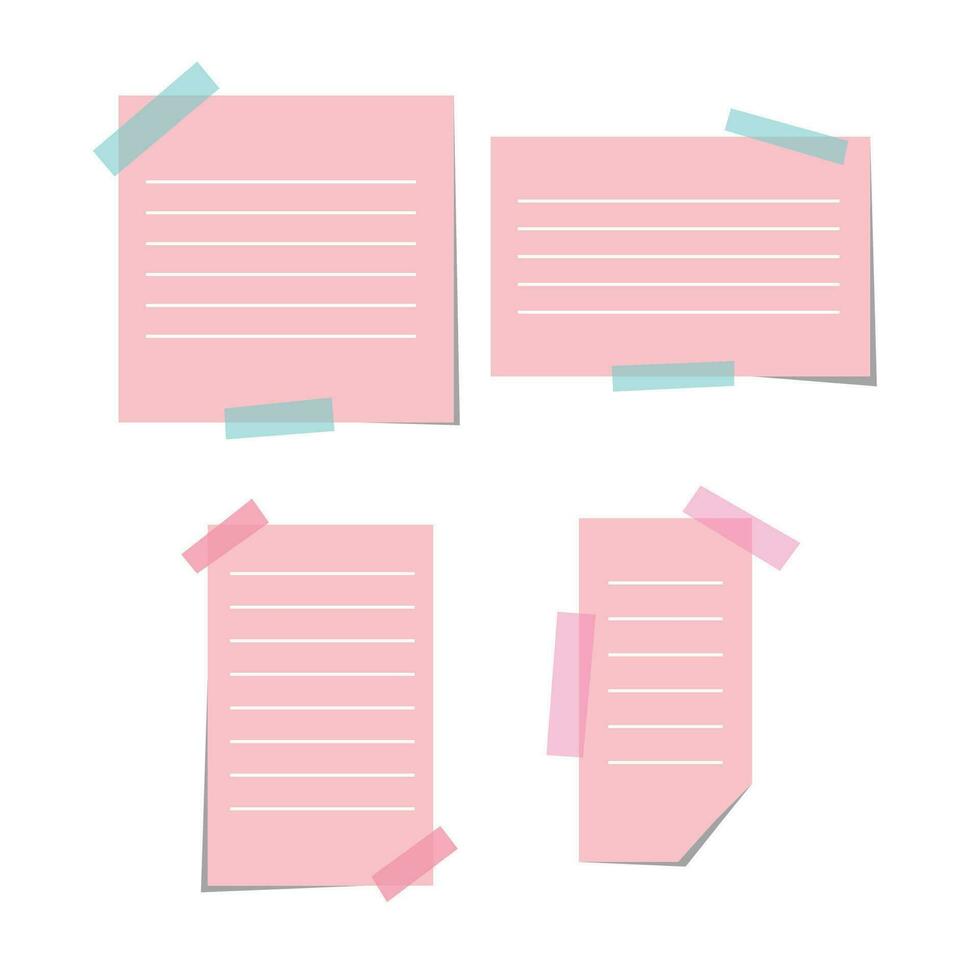 vector collection of sticky note illustrations