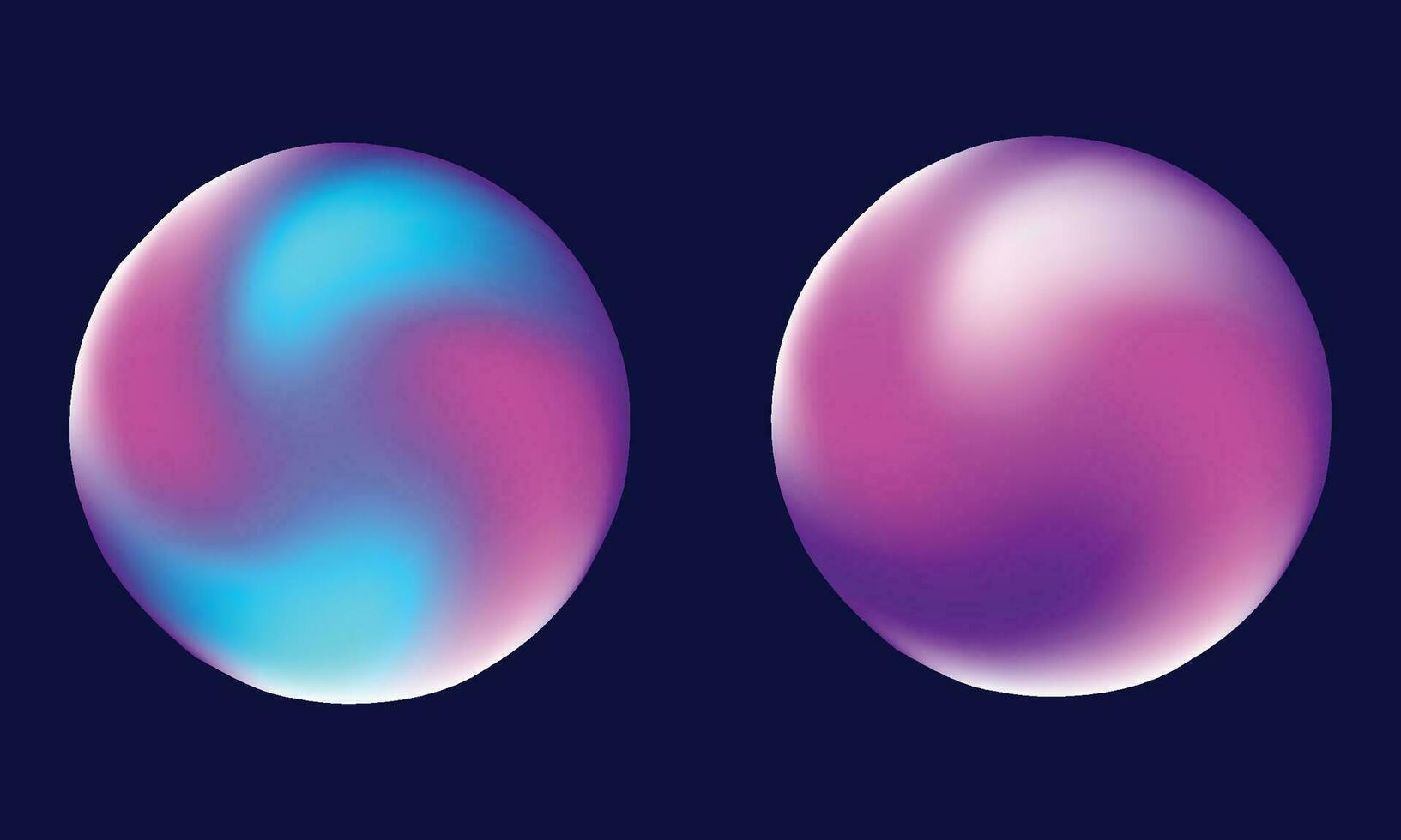 Set vector gradient colorful sphere in trendy style set moden fluid shape for banner template web