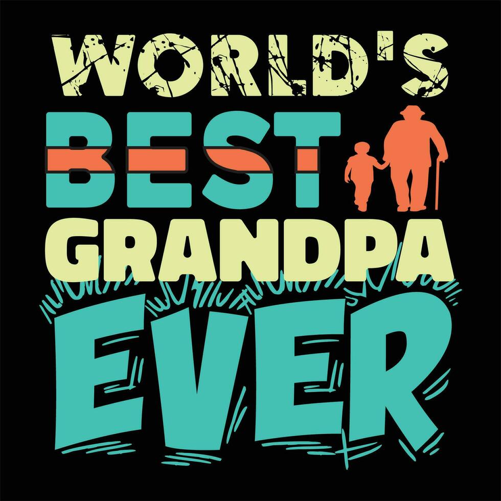 Grandpa quote black t-shirt design graphic vector