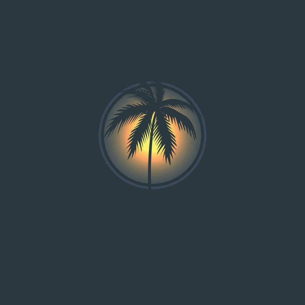 tropical isla logo vector