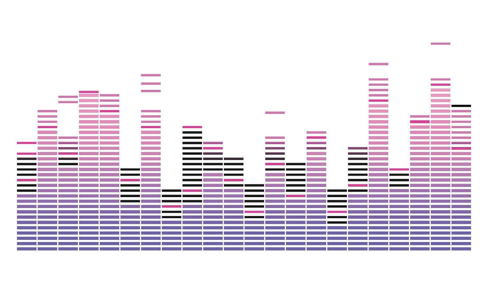 Vector poster of the sound gradient wave from the equalizer vector illustration