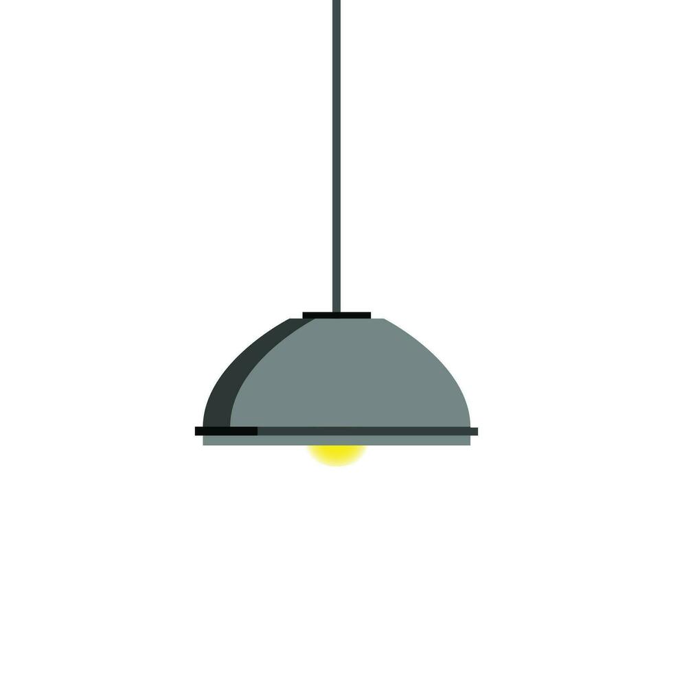 Vector hanging lamp concept illustration.