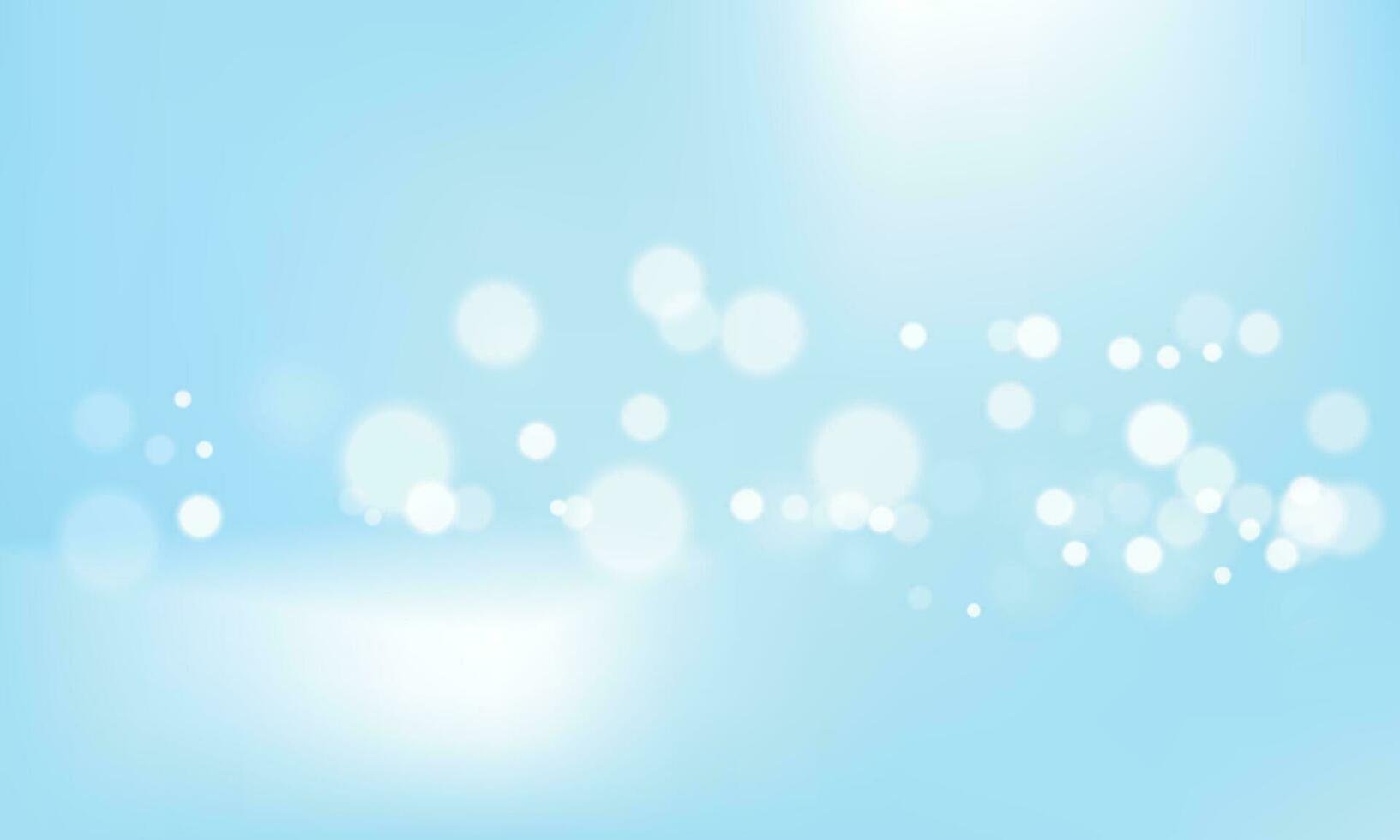 Vector blue background with glowing sparkle bokeh