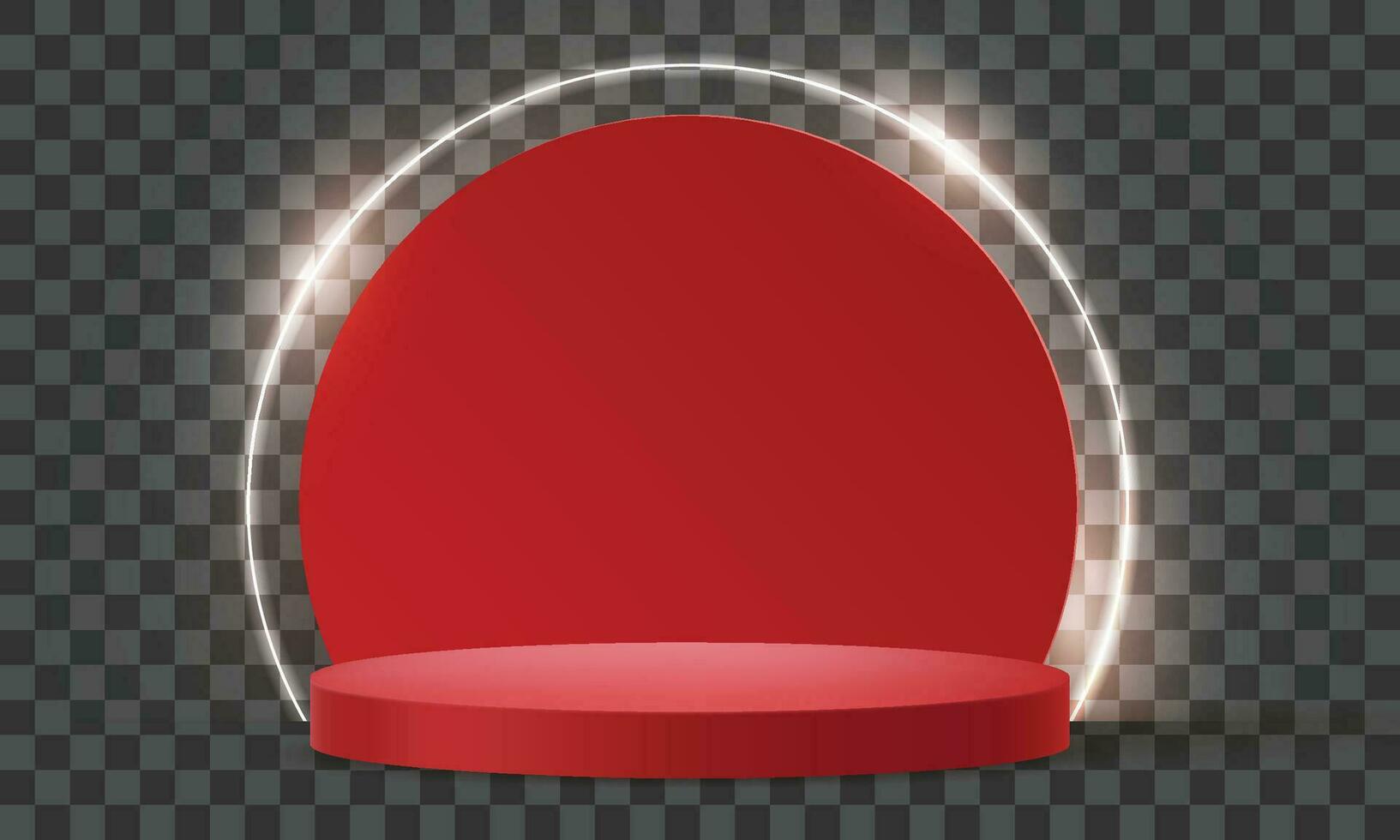 Vector banner with product display podium