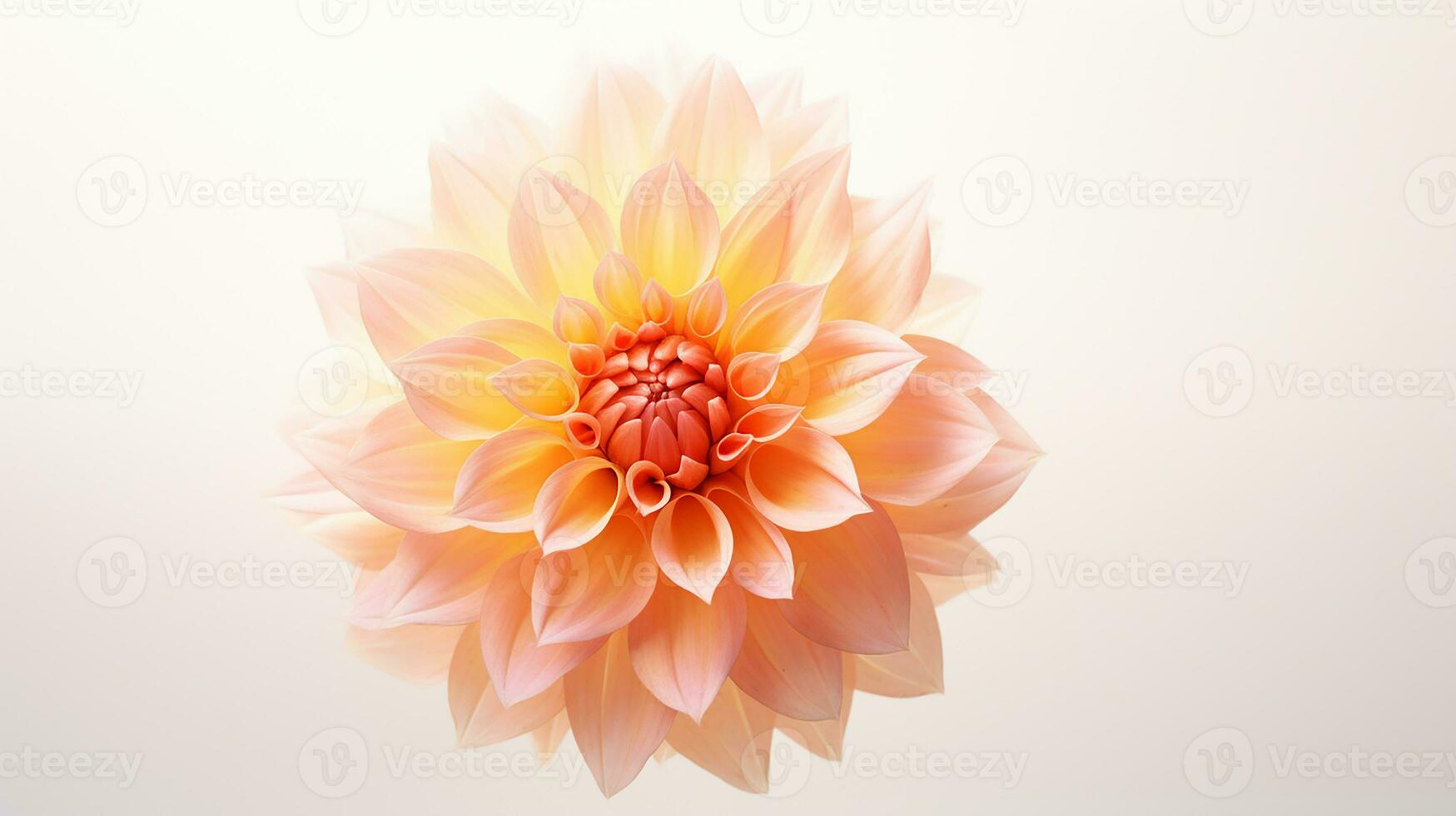 Photo of beautiful Sun Rose flower isolated on white background. Generative AI