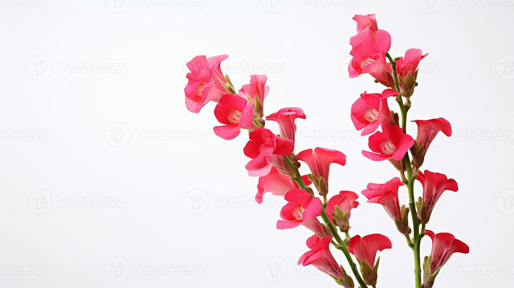 foto de hermosa boca de dragón flor aislado en blanco antecedentes. generativo ai