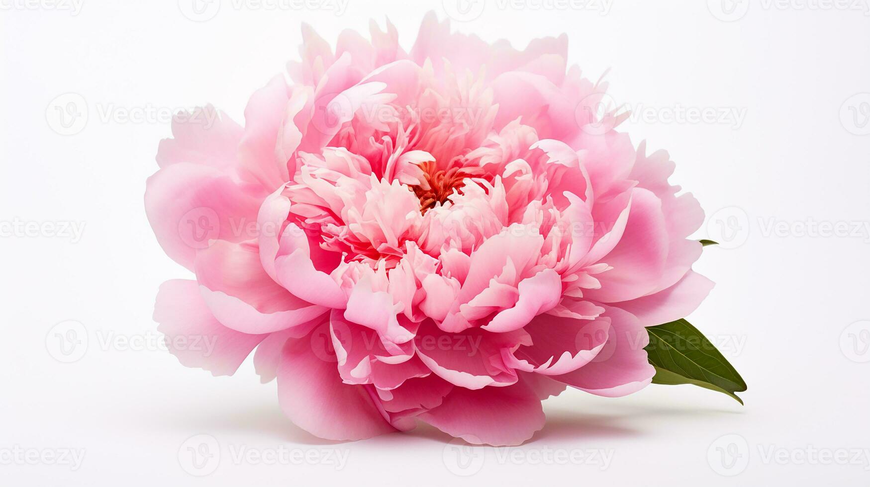 foto de hermosa peonía flor aislado en blanco antecedentes. generativo ai