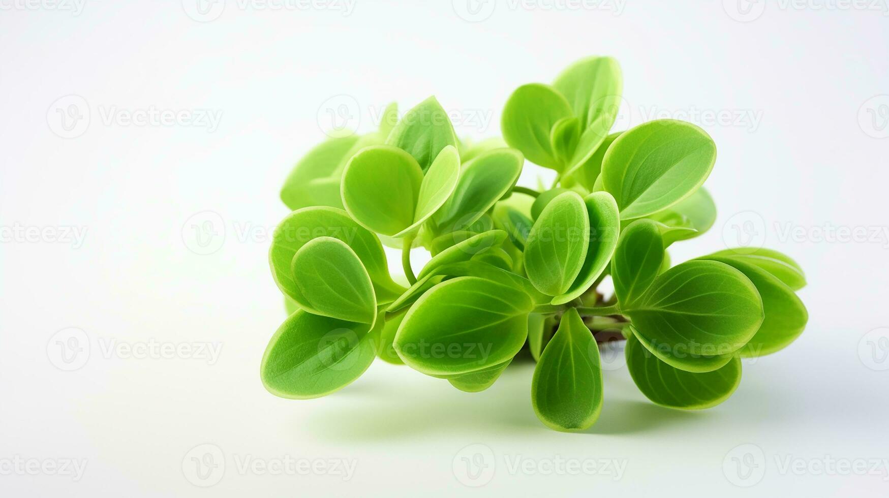 Photo of beautiful Peperomia flower isolated on white background. Generative AI