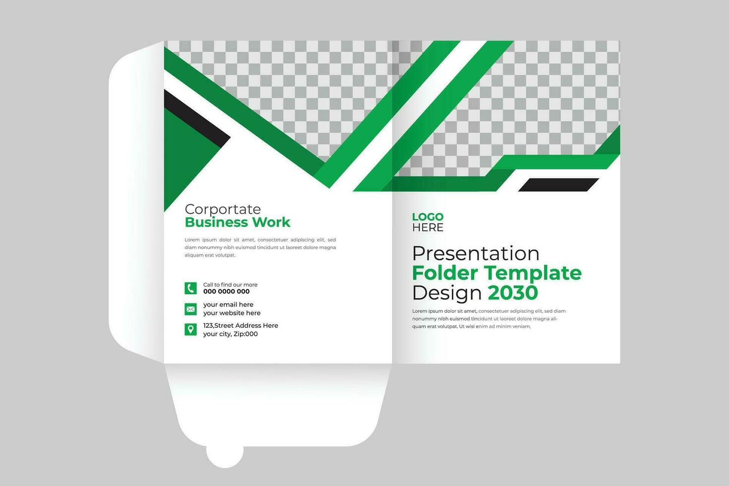 Trendy editable Cover design for documents, folders, catalogues, brochures, product presentations, and booklet cover templates. Creative clean corporate presentation folder design. vector