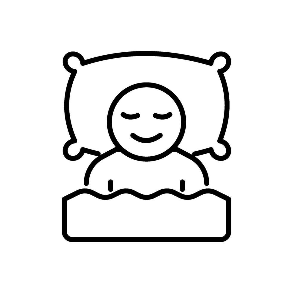 sleep icon vector in line style