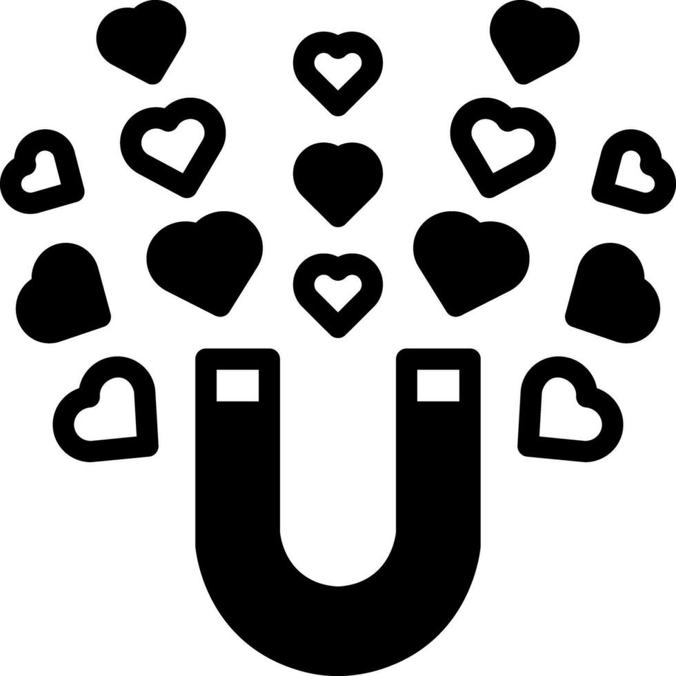 solid icon for attract vector