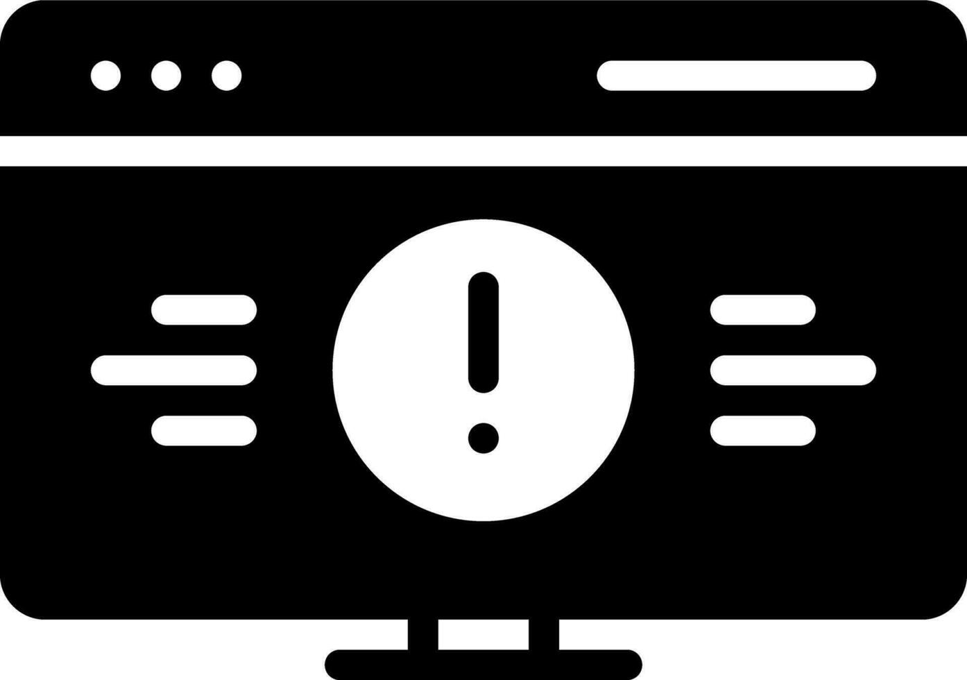 solid icon for error vector