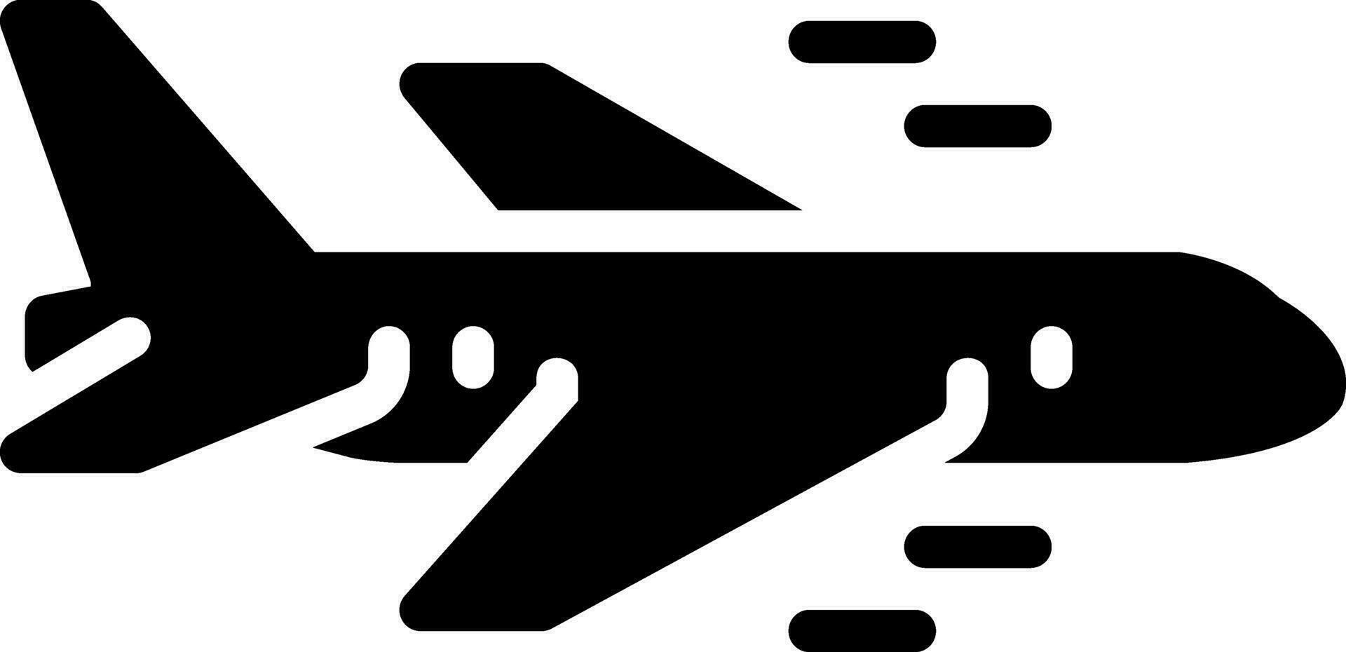 solid icon for aircraft vector