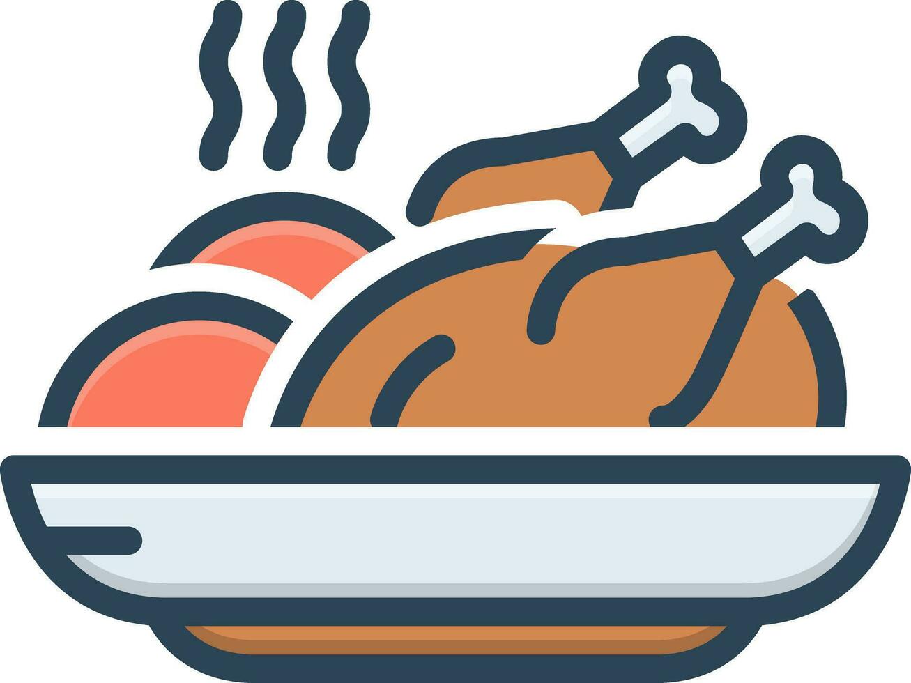 color icon for food vector