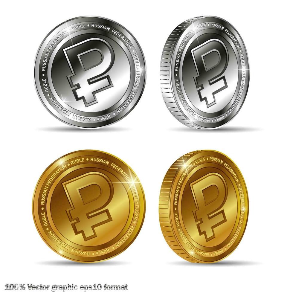 Russian ruble coin. Coin icon. Russian coin. Bank payment symbol. Symbol ruble. Purchases. Payment. Currency exchange. Financial operations. Cash icon. Ruble sign. Money. Gold ruble. Purchases vector