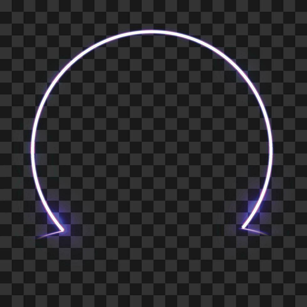 Vector neon light frame