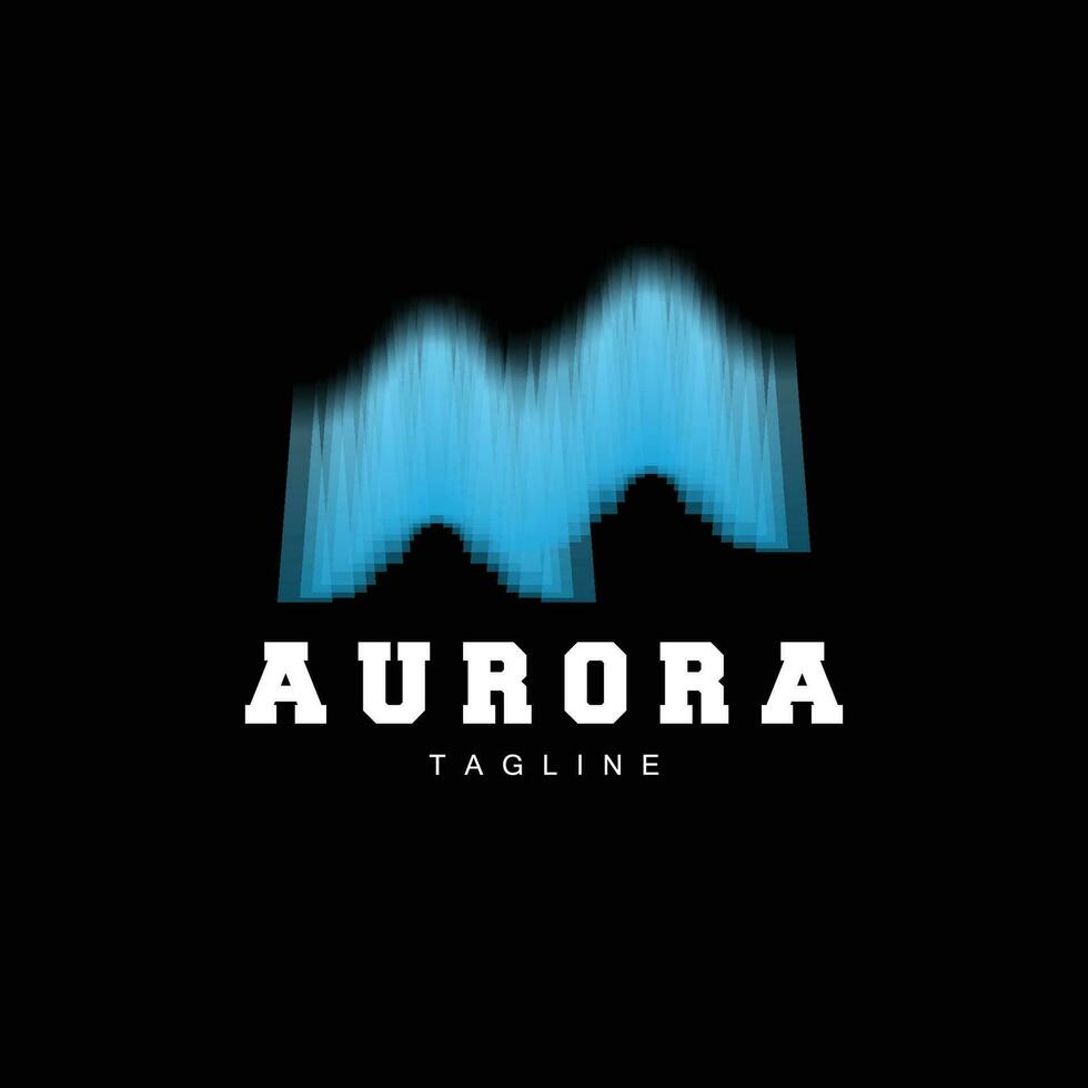Aurora Logo, Sky Nature Landscape Design, Symbol Vector Illustration Template