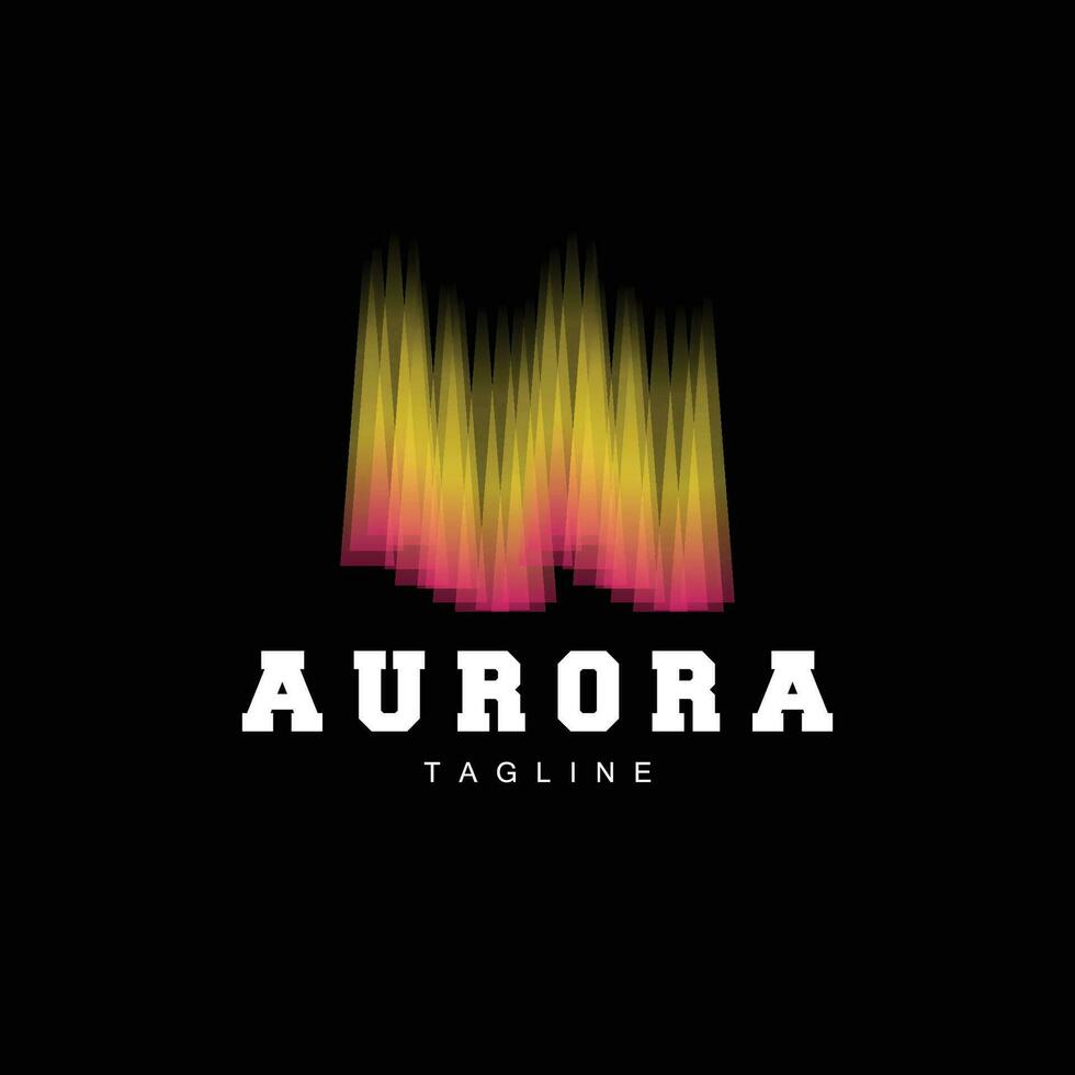 Aurora logo, cielo naturaleza paisaje diseño, símbolo vector ilustración modelo