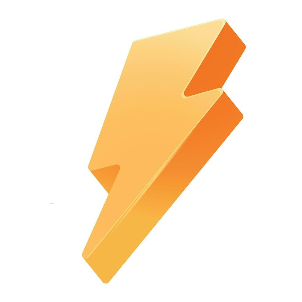 Vector 3d realistic lightning bolt vector illustration