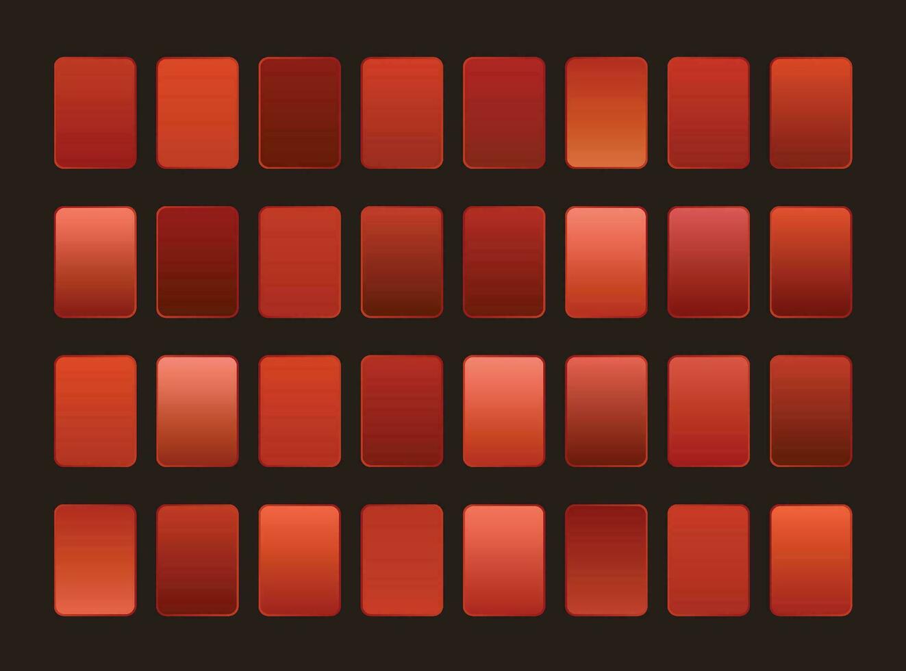 gradient collection. set of red color gradient. vector