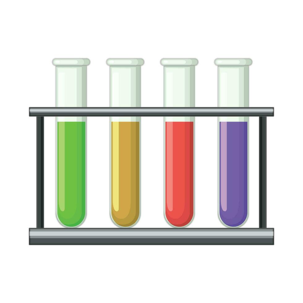 Vector test tube cartoon vector illustration