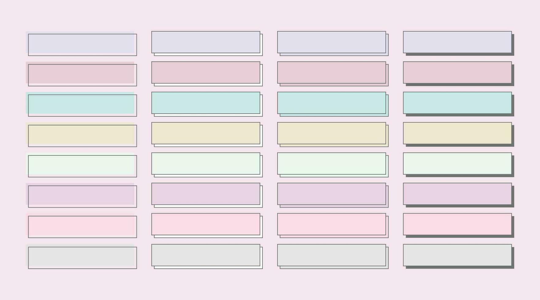 Vector set colorful flat button illustration collection