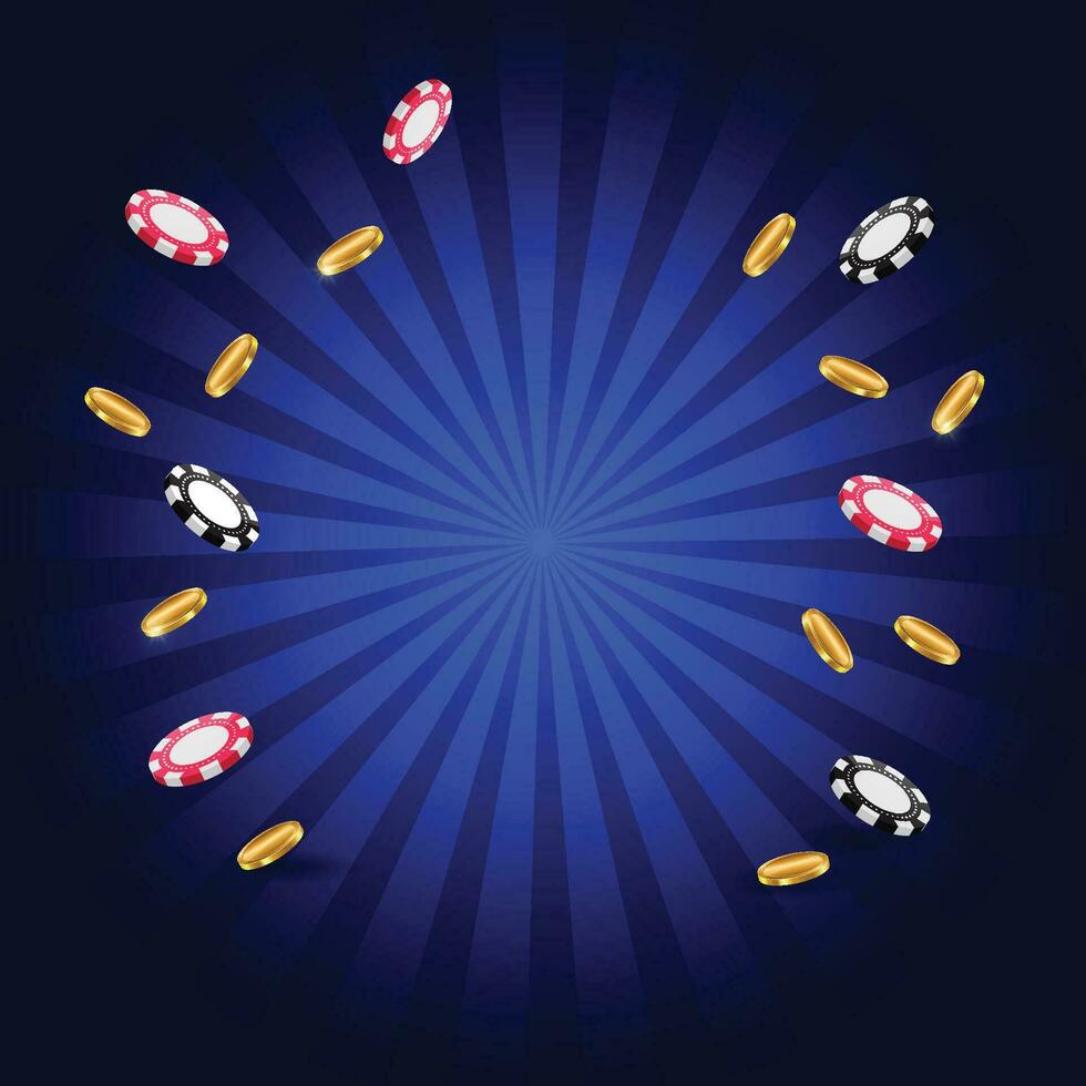 Vector casino background in realistic style