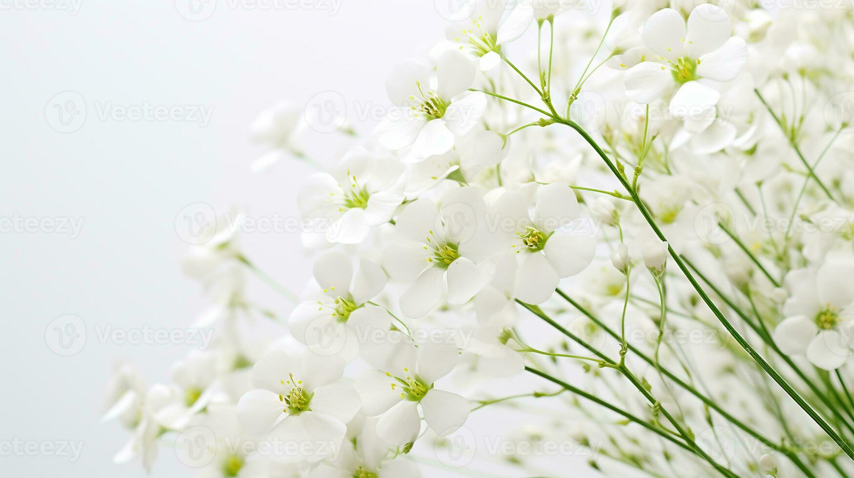 foto de hermosa Gypsophila flor aislado en blanco antecedentes. generativo ai