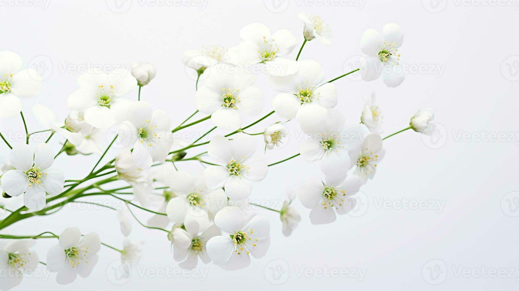 foto de hermosa Gypsophila flor aislado en blanco antecedentes. generativo ai