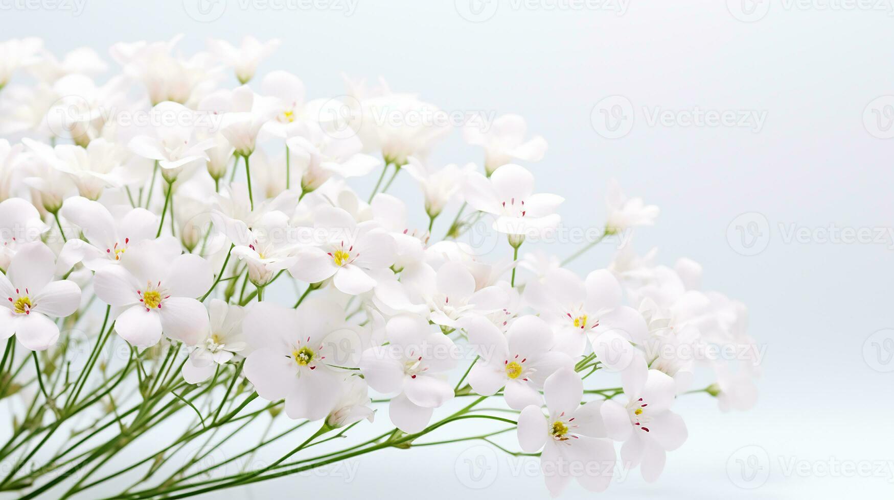 foto de hermosa Gypsophila flor aislado en blanco antecedentes. generativo ai