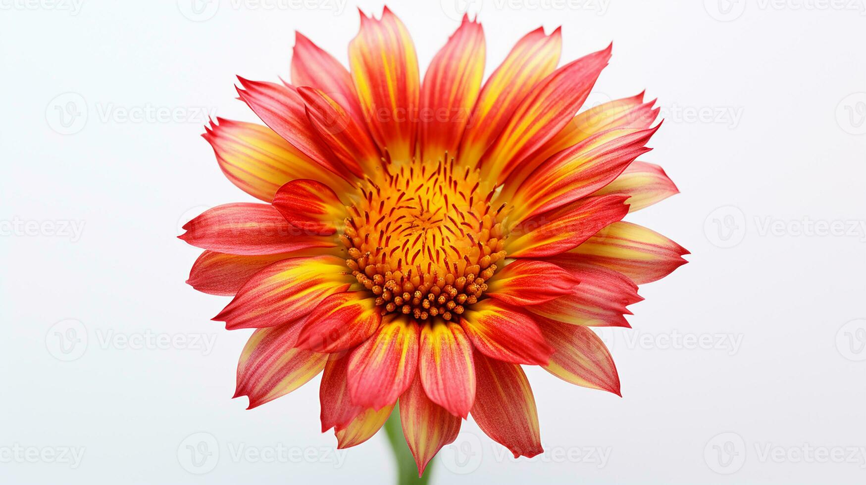 Photo of beautiful Gaillardia flower isolated on white background. Generative AI