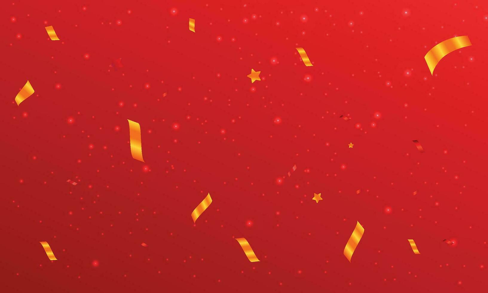 Vector ribbon and merry christmas red background.