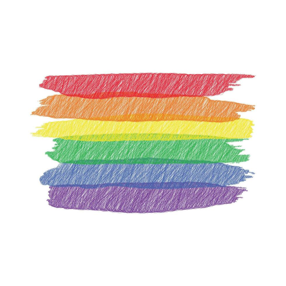 Vector watercolor scribble pride day flag