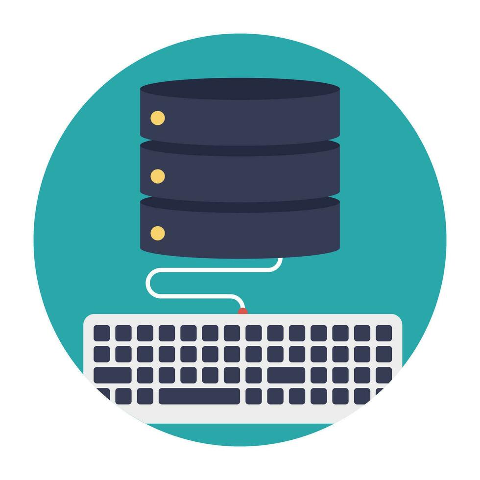 Hosting servers placed in a place, data center concept vector